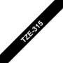 Brother SCHRIFT WEISS   / BAND SCHWARZ (TZE315 PRÄGEBAND 6MM)