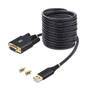 STARTECH.COM 3m USB Null Modem Kabel COM Retention FTDI USB-A zu RS232 Nullmodemkabel Wechselbare DB