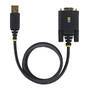 STARTECH.COM 1m USB Null Modem Kabel COM Retention FTDI USB-A zu RS232 Nullmodemkabel Wechselbare DB