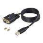 STARTECH.COM 1m USB Null Modem Kabel COM Retention FTDI USB-A zu RS232 Nullmodemkabel Wechselbare DB