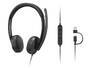 LENOVO 5000 Headset on-ear wired USB-C black Certified for Microsoft Teams (4XD1R88995)