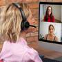 LINDY L118 Kabelloses Büro-Headset mit Ladestation, Plug/Pla (20450)