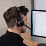 LINDY L118 Kabelloses Büro-Headset mit Ladestation, Plug/Pla (20450)