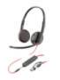 HP Poly Blackwire 3225 Stereo USB-C Headset +3.5mm Plug +USB-C/A Adapter (8X229AA)