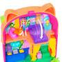 Mattel Polly Pocket Eiskätzchen-Schatulle, Spielset mit 1 Minipuppe und Hündchen, Reisespielzeug mit