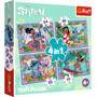 Trefl S.A. Lilo & Stitch 4in1 Puzzle 35/48/54/7 Teile