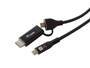 Equip Adapter USB-C->USB-C+HDMI  PD100W  4K/ 60Hz 3.00m Alu. (128437)