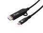 Equip Adapter USB-C->USB-C+HDMI  PD100W  4K/ 60Hz 3.00m Alu. (128437)