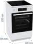 Gorenje Großgeräte ELEKTROHERD STAND CERAN   50CM (GECS5C60WPA       WS)