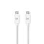 Nedis USB-Kabel / USB 2.0 / USB-C™ Stecker / USB-C™ Stecker / 60 W / 480 Mbps / Vernickelt / 3.00 m / Rund / PVC / Weiss / Label