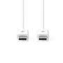 Nedis USB-Kabel / USB 2.0 / USB-C™ Stecker / USB-C™ Stecker / 60 W / 480 Mbps / Vernickelt / 2.00 m / Rund / PVC / Weiss / Box