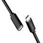 Logilink USB 2.0 Typ-C Kabel C/M > USB-C/F, PD, schwarz 1m (CU0210)