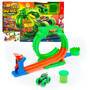 Mattel Hot Wheels Monster Trucks Mutant Chaos, Spielset Loop-Challenge mit Wreckin Wolf Spielzeug-T