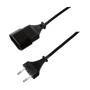 Logilink Netzkabel Euro CEE 7/16 Stecker zu Dose, 2m schwarz (CP123)