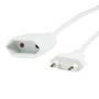 Logilink Netzkabel Euro CEE 7/16 Stecker zu Dose, 2m, Weiß (CP126)