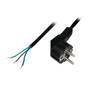 Logilink Netzkabel CEE7/7 Stecker90° Kabelende 1,5m schwarz (CP135)