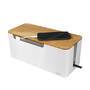Logilink Kabelbox weiß mit Bambus-Deckel 320x140x130mm (KAB0075)