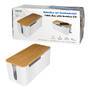 Logilink Kabelbox weiß mit Bambus-Deckel 320x140x130mm (KAB0075)