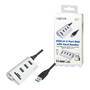 Logilink USB 3.0 HUB 3-Port, mit Kartenleser, ALU, silber (CR0045)