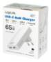 Logilink USB Steckdosenadapter 1xUSB-A, 1xUSB-C, 65W weiß (PA0368)