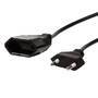Logilink Netzkabel Euro CEE 7/16 Stecker zu Dose, 1m schwarz (CP122)