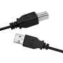 Logilink USB 2.0-Kabel, USB-A/M zu USB-B/M, schwarz, 2 m (CU0007B)