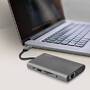 Logilink Dockingstation USB 3.2 Gen1,USB-C, 10-Port,PD,silb. (UA0383)