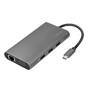 Logilink Dockingstation USB 3.2 Gen1,USB-C, 10-Port,PD,silb. (UA0383)