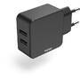 HAMA USB-Lader 2f 12W Schwarz (Ladeadapter)