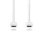 Nedis USB-Kabel / USB 3.2 Gen 1 / USB-C™ Stecker / USB-C™ Stecker / 60 W / 4K@60Hz / 5 Gbps / Vernickelt / 1.00 m / Rund / PVC / Weiss / Box