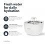 Nedis Trinkbrunnen für Katzen und Hunde / 2.0 l / 40 dB / 1.50 m / Wasserfontäne / 1 Stück