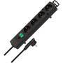 Brennenstuhl 1153100100 - 2 m - 4 AC outlet(s) - Indoor - Black - 320 mm - Black