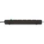 Brennenstuhl 1153300100 - 2 m - 6 AC outlet(s) - Indoor - Black - 420 mm - Black