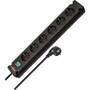 Brennenstuhl Bremounta Steckdosenleiste 6-fach Schwarz 3,00 m H05VV-F 3G1,5 TYPE F