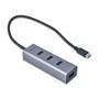 I-TEC USB C Metal HUB 4 Port ohne Netzteil ideal fuer Notebook Tablet PC Unterstuetzt Win Mac OS kom