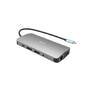 i-tec Metal USB-C Nano 3x Display Docking Station + Power Delivery 100 W - Wired - USB 3.2 Gen 1 (3.1 Gen 1) Type-C - 100 W - 3.5 mm - 10,100,1000 Mbit/s - Silver