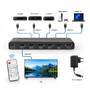 Nedis HDMI ™ Schalter / 5-Port port(s) / 5x HDMI™ Input / 1x HDMI™ Output / 4K@60Hz / 18 Gbps / ferngesteuert / Metall / Anthrazit