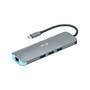 i-tec Metal USB-C Nano Docking Station 4K HDMI LAN + Power Delivery 100 W - Wired - USB 3.2 Gen 1 (3.1 Gen 1) Type-C - 100 W - 10,100,1000 Mbit/s - Silver - Turquoise - MicroSD (TransFlash) - SD