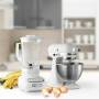 KitchenAid 5K45SSEWH - Stand mixer - Metallic - White - Beat - Knead - Mixing - Stirring - 1.143 m - 4.3 L - 220 RPM