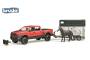 Bruder RAM 2500 Power Wagon mit Pferdeanhänger und Pferd 02501