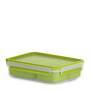 EMSA 518100 - Lunch container - Adult - Green,Transparent - Polypropylene (PP),Thermoplastic elastomer (TPE) - Monotone - Rectangular