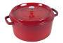 Staub La Cocotte 28cm rund, Kirsch-rot, Gusseisen Auflaufformen + Bräter